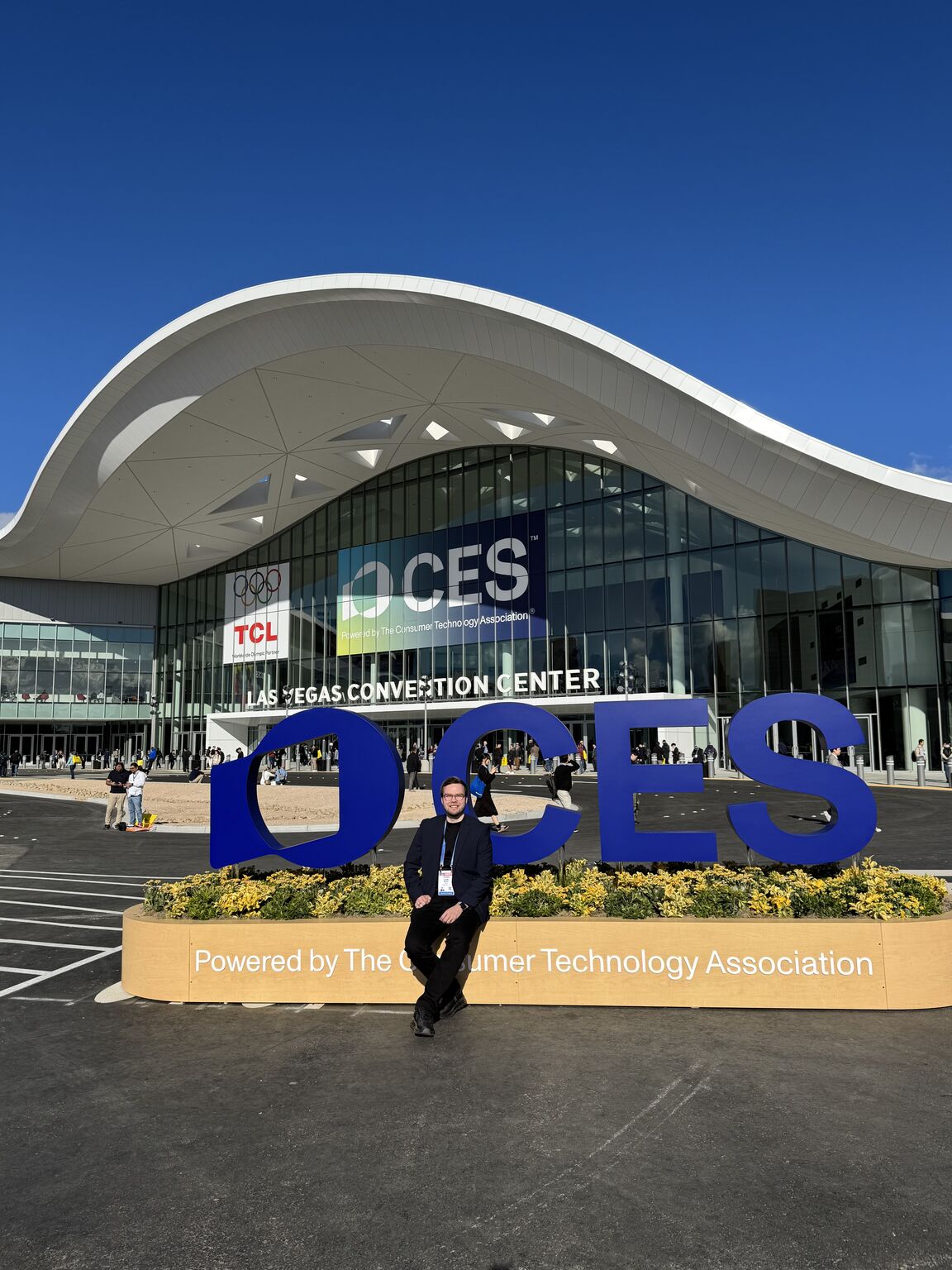 Lauri Alho at CES 2026 in Las Vegas, representing Nokia's focus on connecting intelligence with AI, Network as Code, and network APIs.