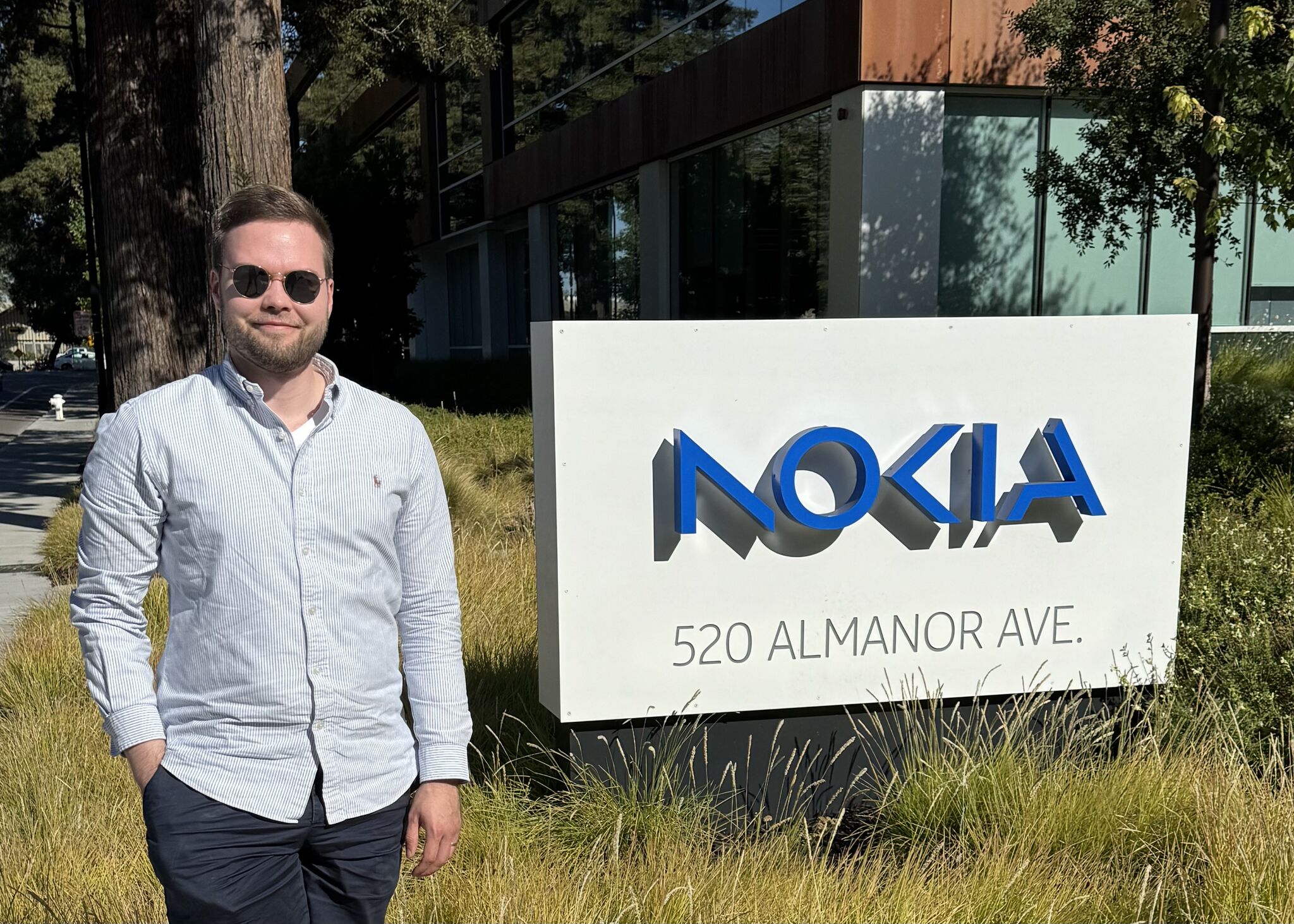 Lauri Alho at Nokia's US Sunnyvale office at 520 Almanor Ave, leading ecosystem development and solution integration for Network as Code and the Network Monetization Platform.
