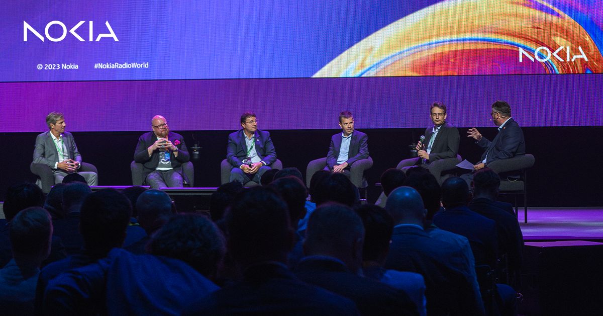 Panel discussion at #NokiaRadioWorld in Tampere, featuring industry leaders discussing 5G and 6G evolution, innovative technology solutions, and monetization strategies for mobile operators.
